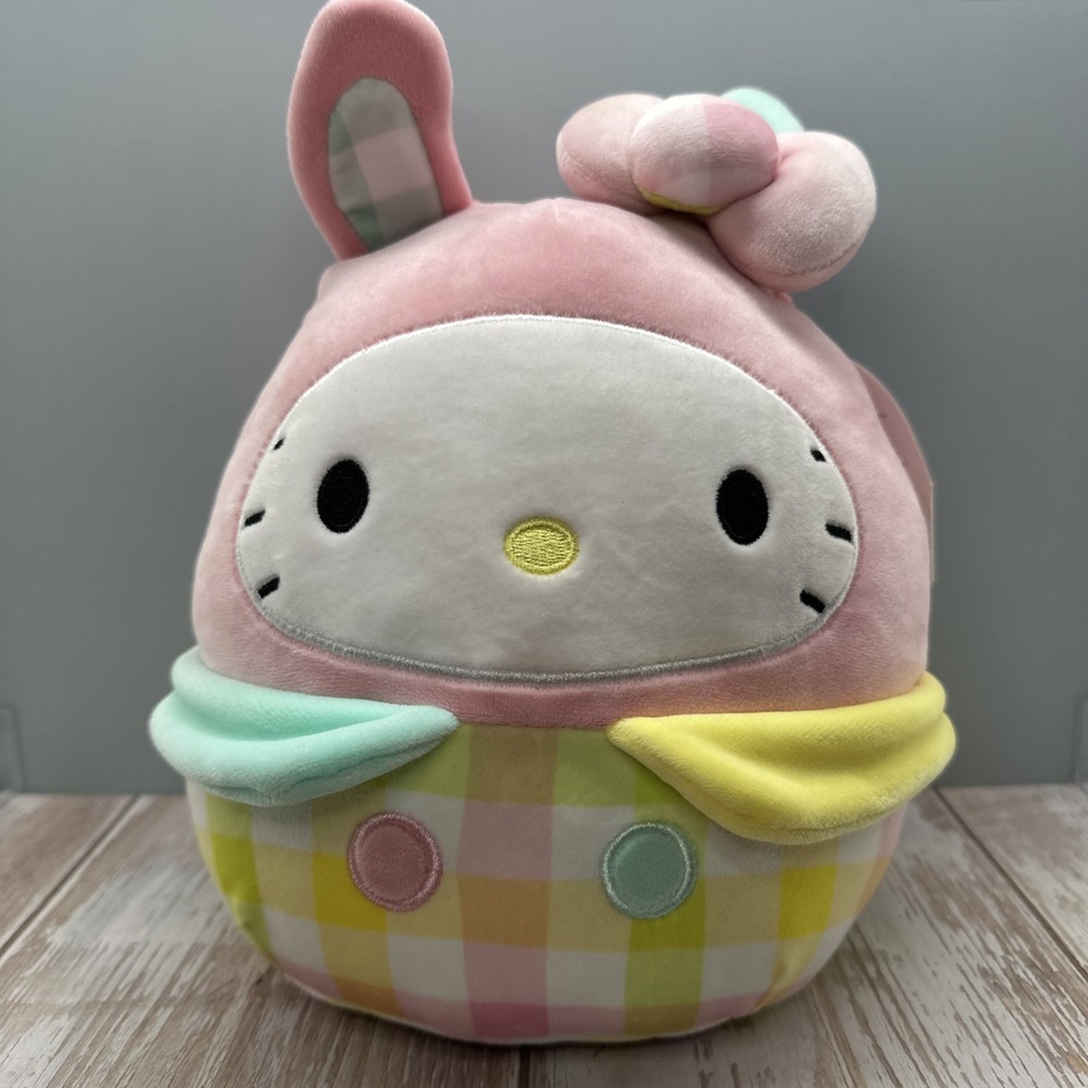 Squishmallow 10" Sanrio Hello Kitty & Friends Pastel Easter Bunny New With Tags!
